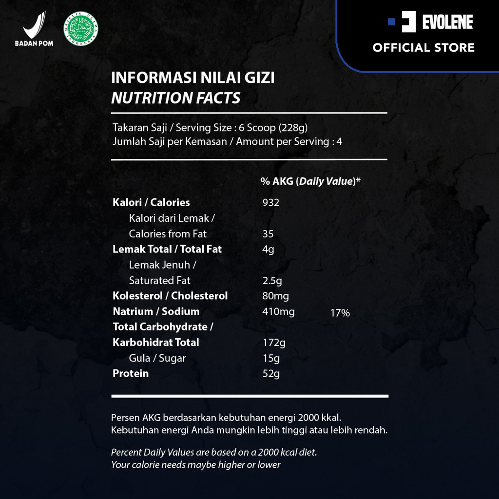 EVO MASS COKLAT HAZELNUT 912GR BPOM HALAL EVOLENE SUSU PROTEIN SUPLEMEN FITNESS EVOMASS MAS EVOMAS EPOMAS GAINER EVOLINE EVOLEN EVOLIN PRO GAINER GEINER PENAMBAH BERAT BADAN WHEY PENGGEMUK VANILA ICE CREAM VANILLA