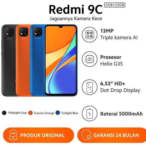 Xiaomi Redmi 9C 3/32GB 4/64GB  NEW Garansi Resmi