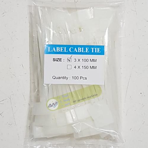 

Label Kabel Ties Cable Tie Maker Name Tag Lan Tulis 3X100 100 Pcs Kualitas Best Seller
