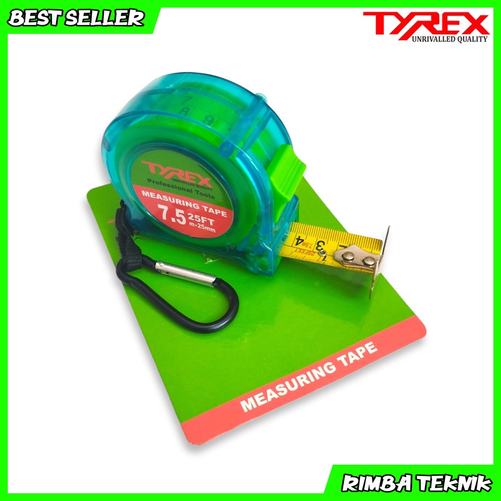 Alat Meteran Gulung 7.5M Transparan Tahan Banting Measuring Tape Alat Ukur Gulung Ukuran 7,5 Meter / Power Tape Roll Meter - REAL PICTURE / Meteran Gulung