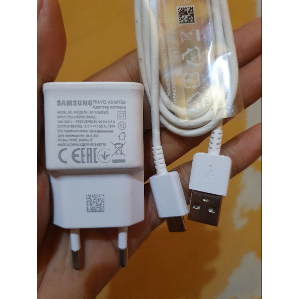 adaptor charger original bawaan hp samsung 1'55A (type C) A03S A04S