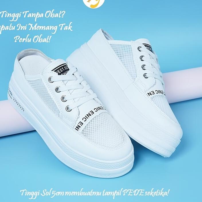Big Sale DNY Sepatu Sandal Wanita Putih Import Sepatu Sendal Cewek Korea Murah 0046