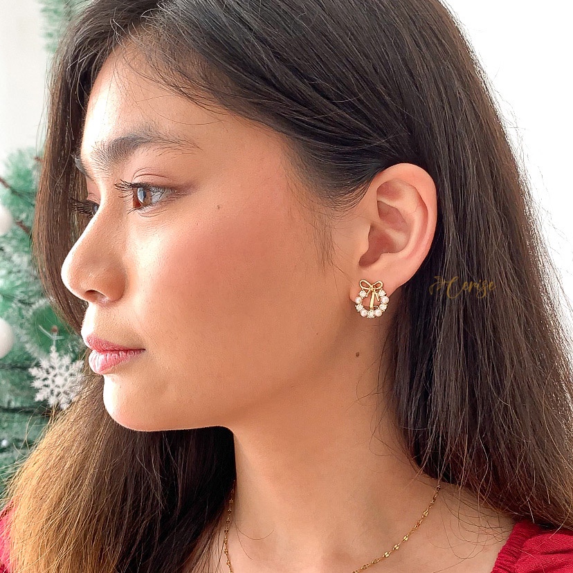 Kylie Earrings | Anting jepit tanpa tindik pita korea cantik aksesoris wanita trendy stylish