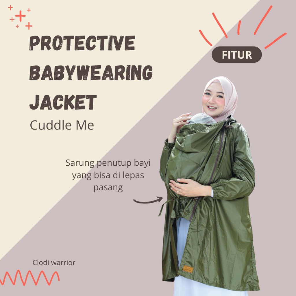 CUDDLE ME APD Jaket mantel untuk menggendong Bayi Protective babywearing free pouch masker