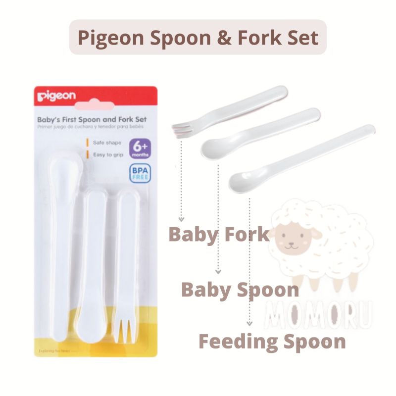 Pigeon Spoon and Fork Set Sendok Garpu Bayi