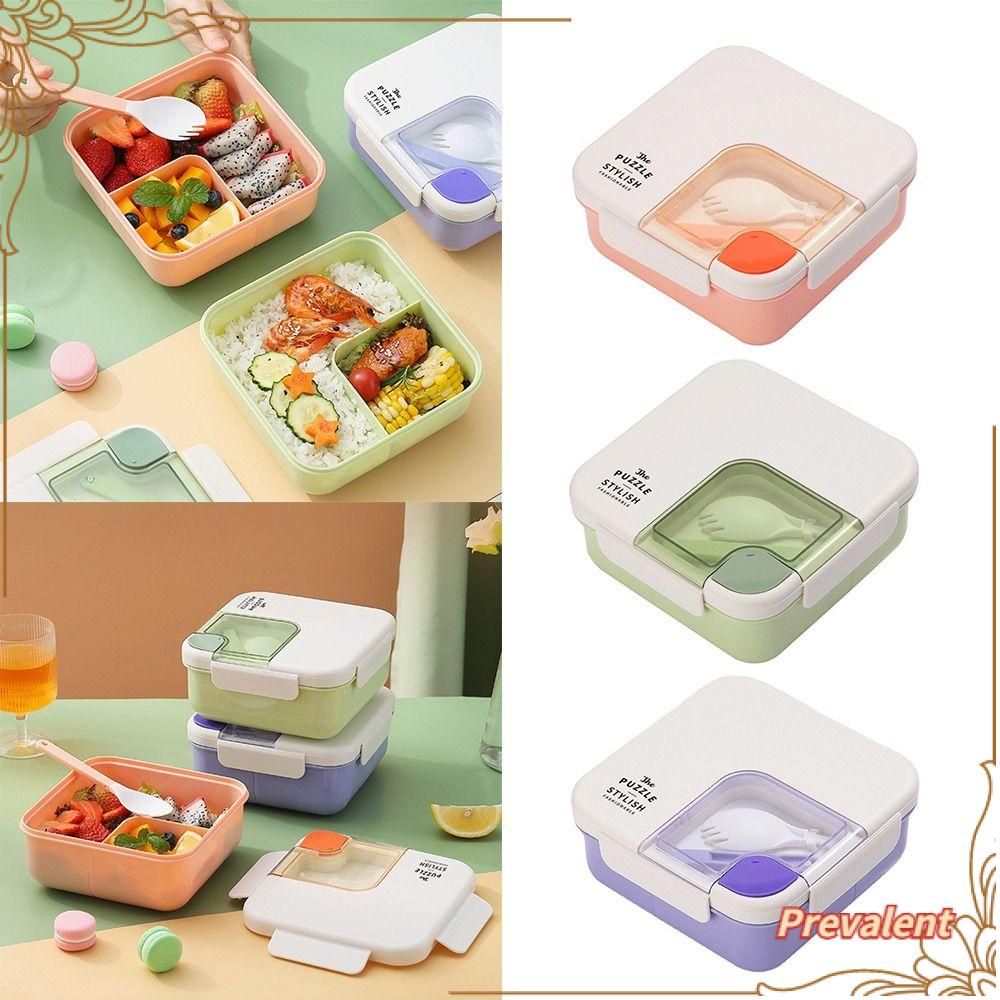 Preva Lunch Box Anti Bocor Untuk Pelajar Pekerja Kantor Dengan Sendok Wadah Makanan