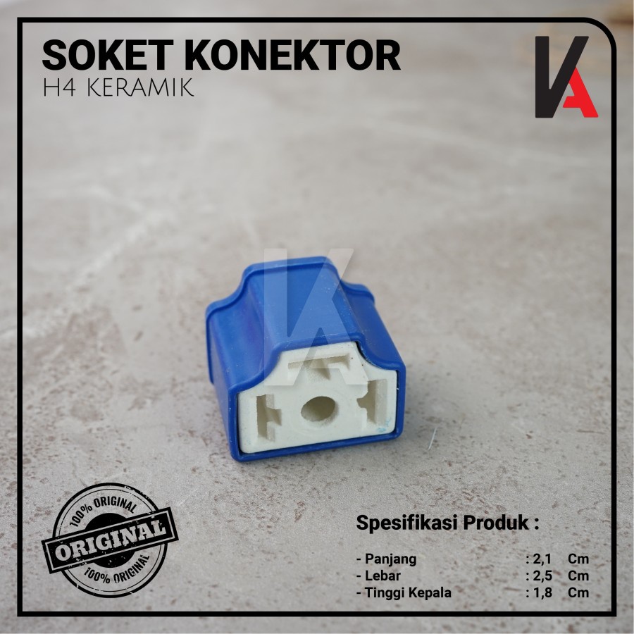 Socket Seal Beam Ceramic / Soket Sealbeam Bohlam H4 / Rumah Lampu Mobil Motor H4 Keramik (Kosongan)