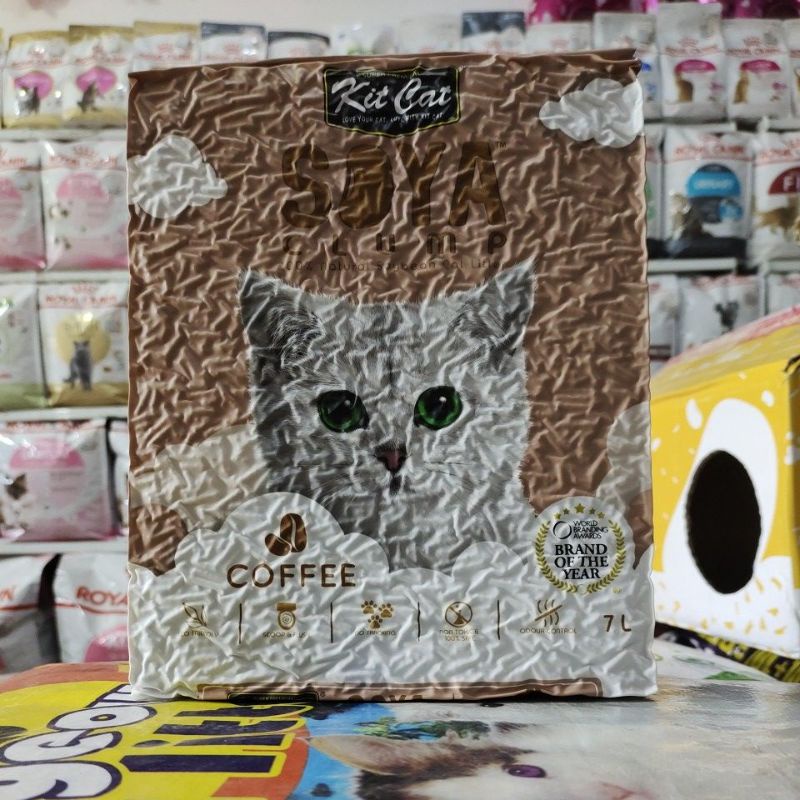 PASIR KUCING SOYA KIT CAT SOYA AROMA COFFE 7L