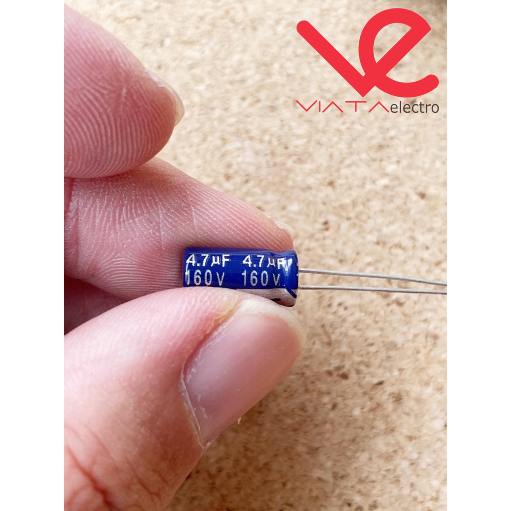 KAPASITOR ELCO 4,7UF 160V (1 BUAH) KAPASITOR CAPACITOR ELKO KAPASITOR 4.2UF 160V