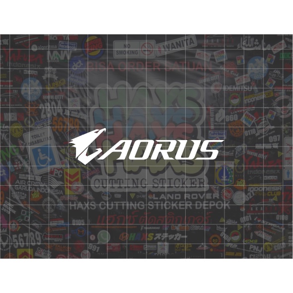 Cutting Sticker Logo Aorus Ukuran 8 Cm Untuk Motor Mobil V2