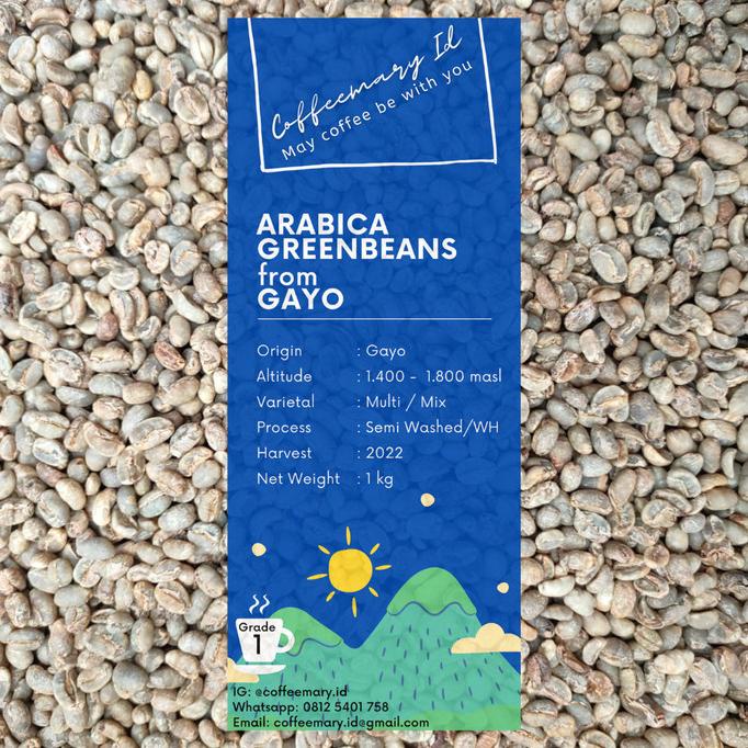 

GREEN BEAN - ARABIKA - GAYO SEMI WASHED / WET HULL - G1 - 1 KG - WASH