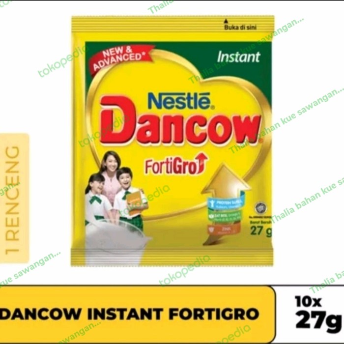 

⭐BISA COD⭐ NESTLE DANCOW FORTIGRO SUSU BUBUK INSTANT 27GR X 10PCS, U/ MAKANAN DLL