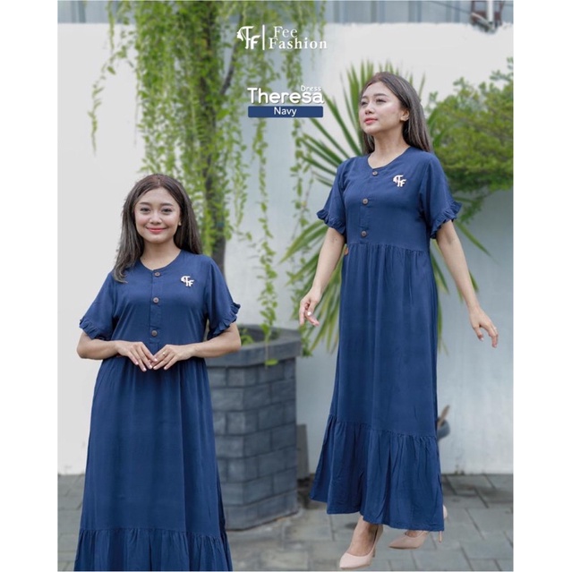 FEE FASHION THERESA LONG DRESS DASTER PANJANG