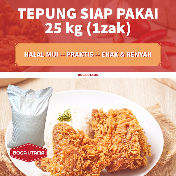 

Tepung Siap Pakai Fried Chicken Ayam Krispi KFC 25 kg (1zak)