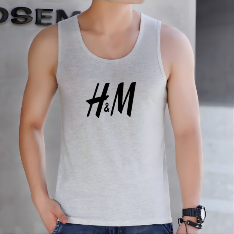 Singlet Pria Dewasa HM Kaos Singlet Pria Cotton Combed Kaos Lekbong Pria-Misty