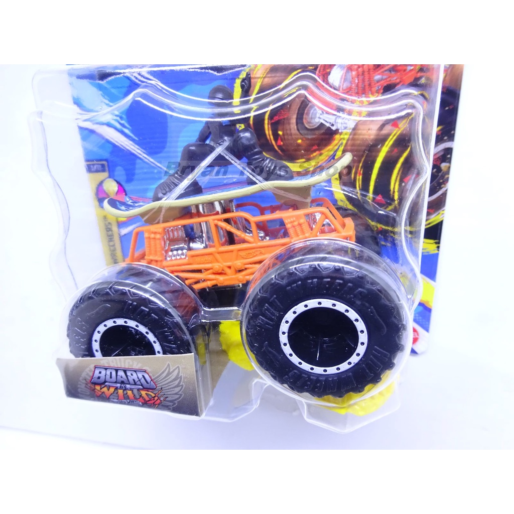 Hot Wheels Monster Trucks Board Wild Hitam Coklat