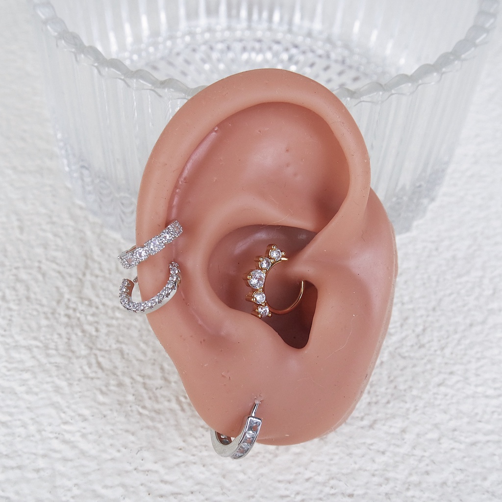 (1601 / 1602) (HARGA 1 BIJI) ANTING PIERCING CONCH DAITH TINDIKAN HELIX TRAGUS - STAINLESS STEEL