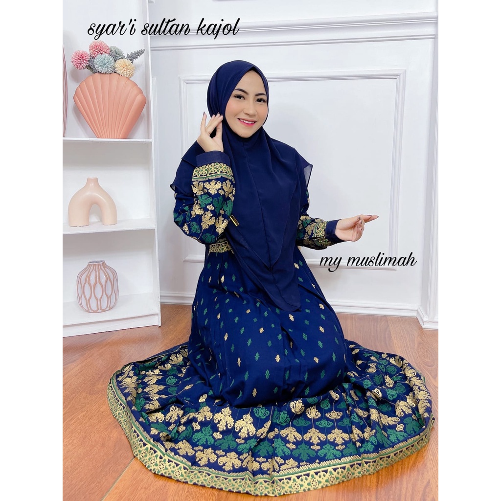 Dress Sultan kajol my muslimah set khimar rayon prada premium mewah syari busana wanita terbaru masa kini