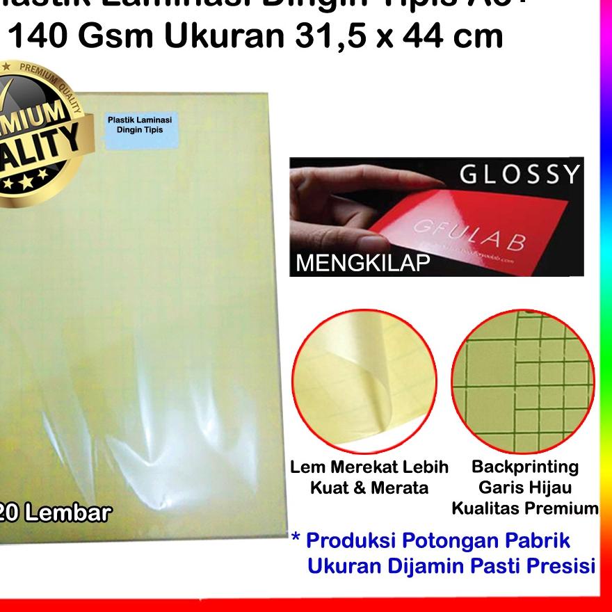

✔ Plastik Laminasi Dingin Tipis A3 isi 20 lembar - Motif Glossy, Doff Sticker Bening Transparant Pelapis Kertas Foto Glossy Po Paper Terbaik