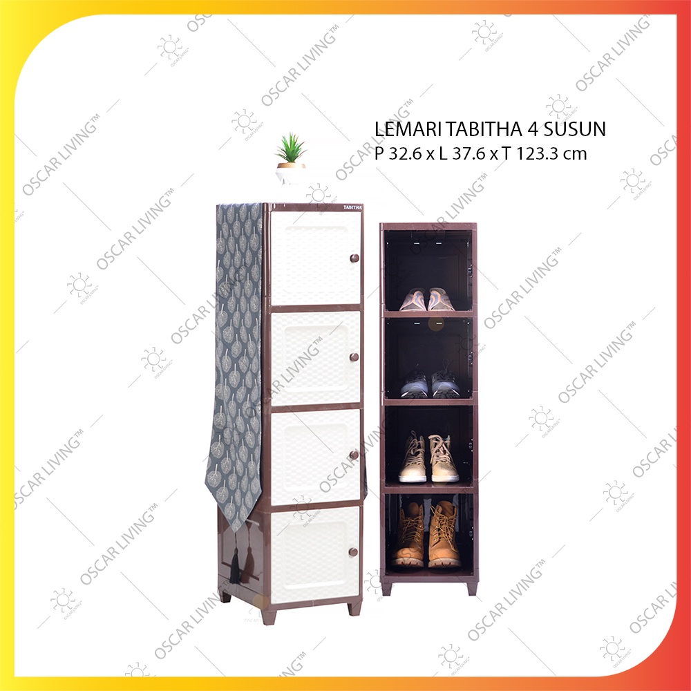 Grosir Loki Susun 4 Lemari Laci Loker Plastik Baju 4 Susun Tabitha Serbaguna Minimalis