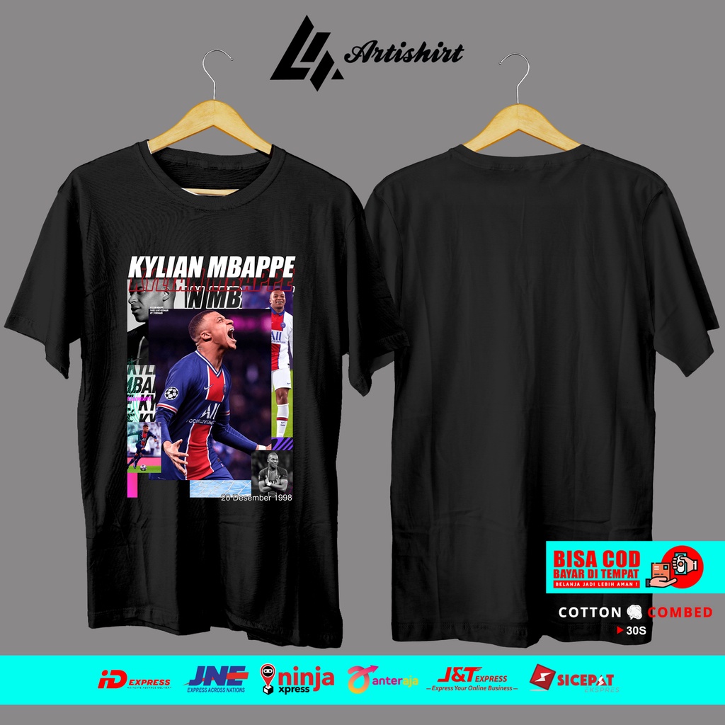 KAOS PEMAIN BOLA MBAPPE KAOS KYLIAN MBAPPE KAOS BAJU DISTRO ARTISHIRT