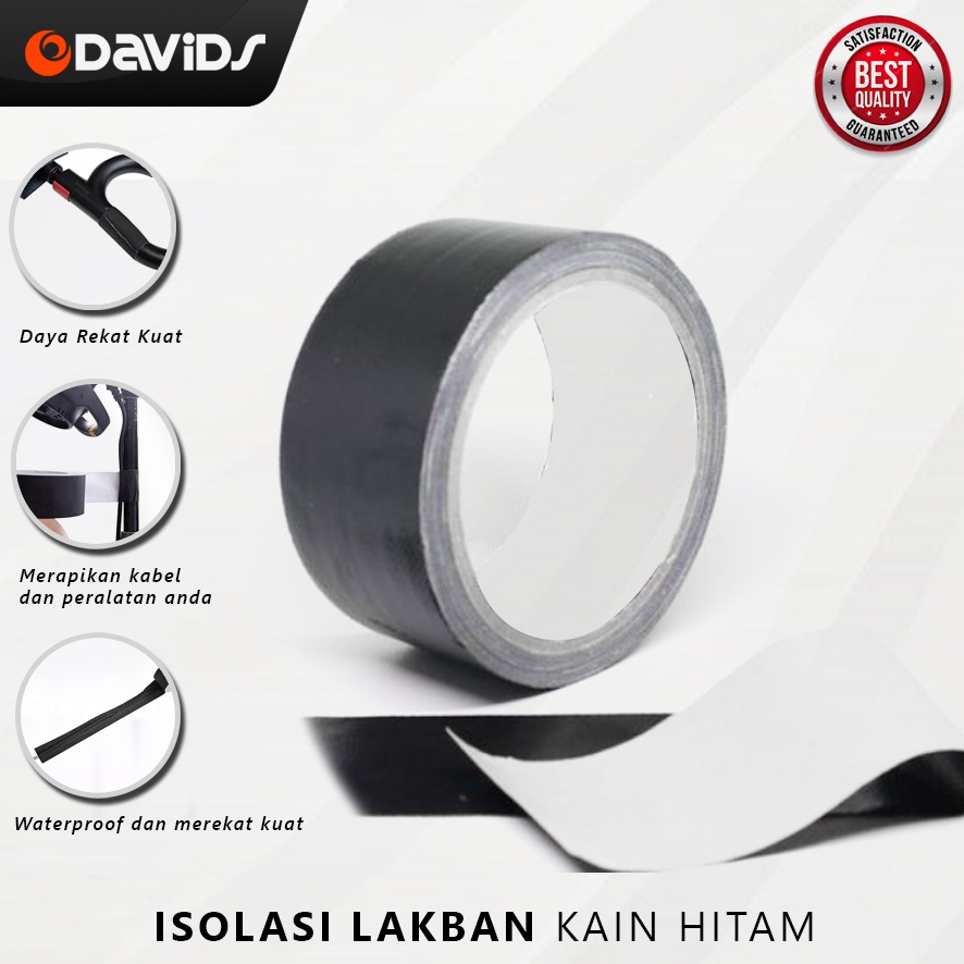 Lakban Hitam Kain Isolasi Jilid Cloth Tape Solasi Selotip Serbaguna