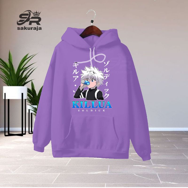 sweater hoodie anak karakter Hunter X  Killua Zoldyck/umur 3-17 tahun