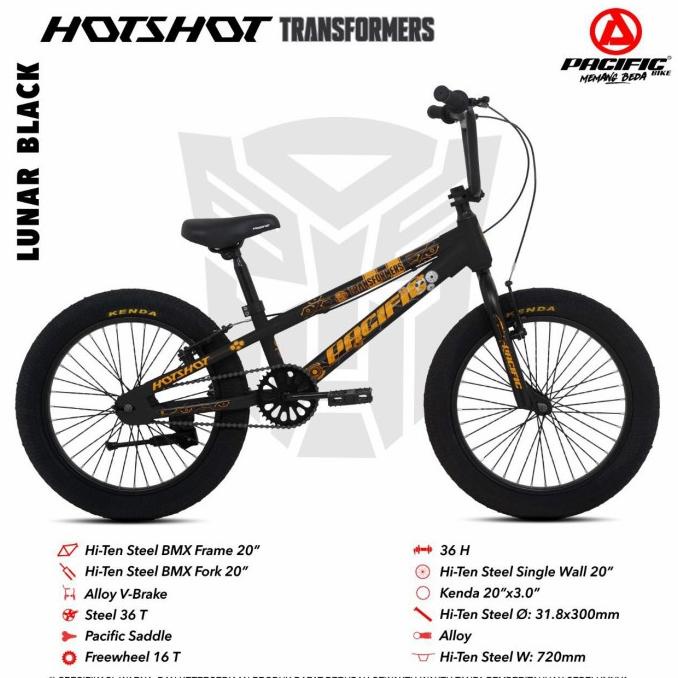 Sepeda Anak Bmx 20 Pacific Hotshot Transformer 3.0 Ori Garansi 3 Thn #Original