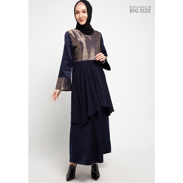Gamis Cardinal ORIGINAL 27711 Baju Atasan Busana Pakaian Muslim Brokat Modern Brokat Kombinasi Ori B
