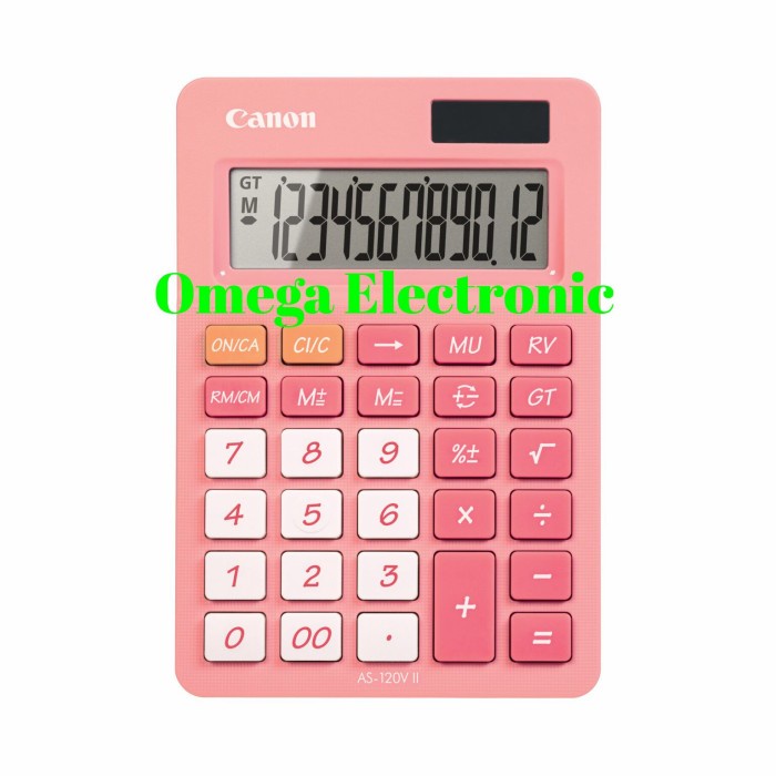 

BIG SALE Canon Desktop Calculator AS-120V - Kalkulator Meja Warna AS 120 V