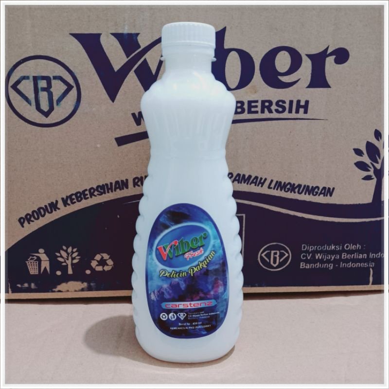 Pewangi Setrika Pakaian Kental Premium dalam kemasan ekonomis Wiber Fresh Cartenz dan Callysta 450ml