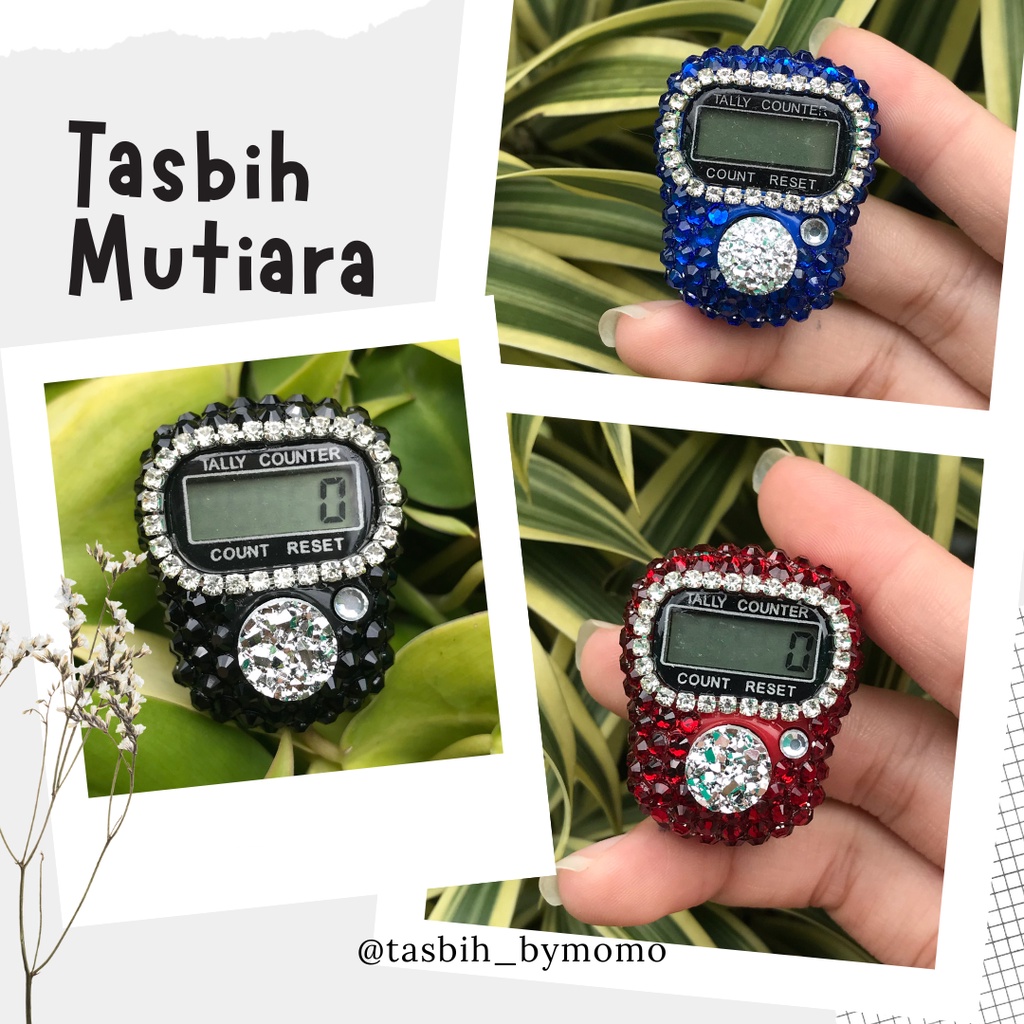Tasbih digital swarovski murah / Tasbih digital cantik / Tasbih digital led / Tasbih digital mutiara