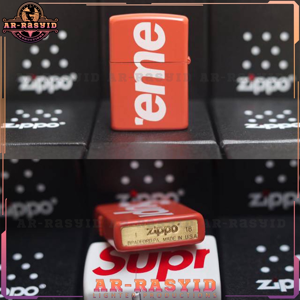 BISA COD! Korek Api Minyak Zippo Matte Jingga Orange Supreme