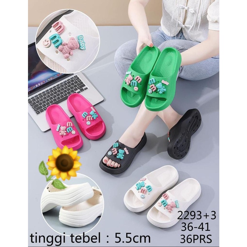 Sandal Karet Jelly Wedges Wanita Import Model Fashion KoreaTerbaru Original Kekinian by AGUNG STYLE Balance 2293+3