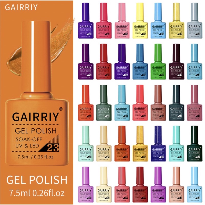 GAIRRIY Kutek Gel UV Nail Polish Art Cat kuku kode 051-080
