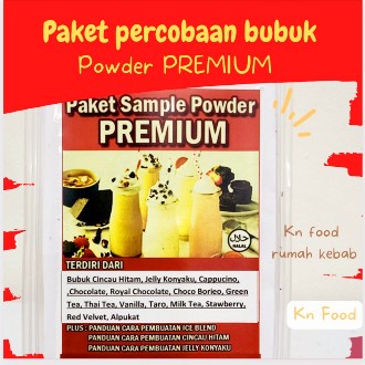 

Paket Percobaan Trial Bubuk PREMIUM / Paket Sampel Powder Bubble Drink PREMIUM Tanpa Gula