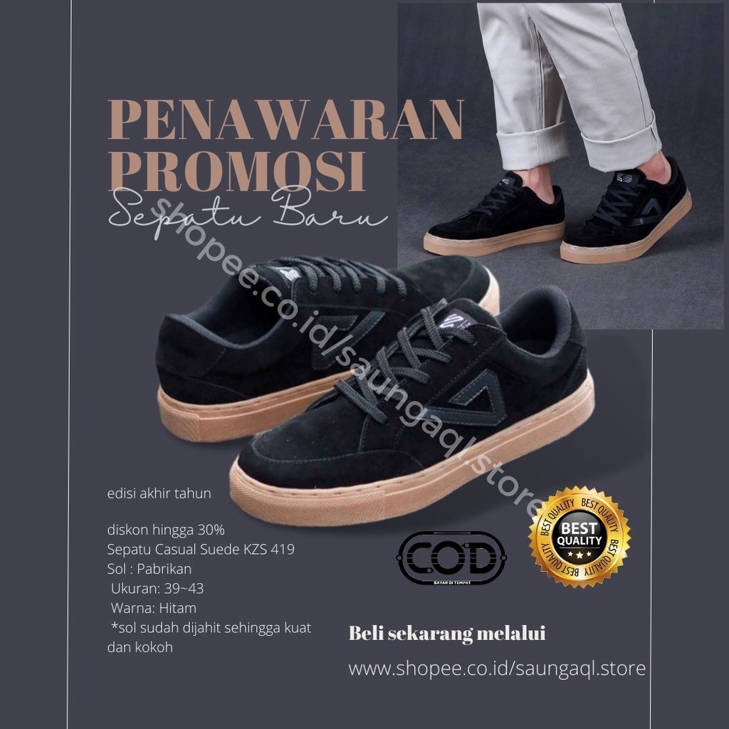 Sepatu Spatu Santai Formal Pormal Casual Kasual Gaya Original Ori Pria Remaja Laki Laki Dewasa Cowok
