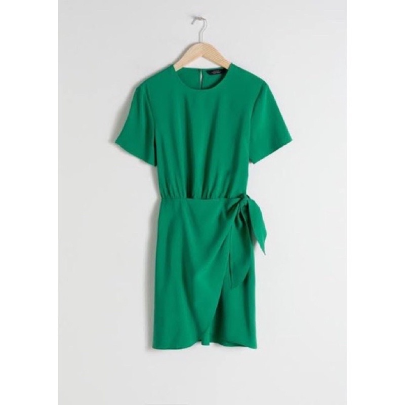 L107 -Other stories-  Green Wrap Dress