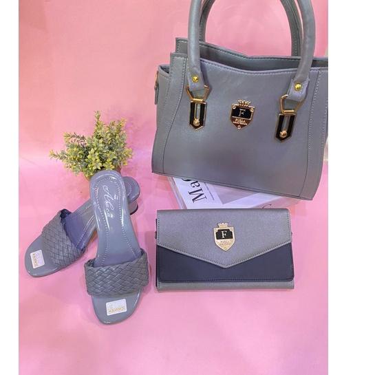 ↟ 3in1 paket tas croco selempang dompet wedges paket murah tas batam korean style siap kirim ヴ