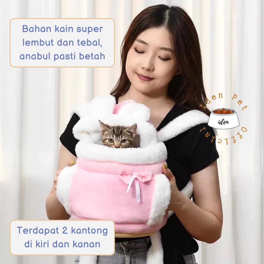 Tas Gendong Kucing Ransel Anjing Travel Bag Hewan Pet Cat Dog Backpack Transparan