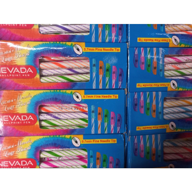 

12 PCS Ballpoint / Puplen / Bolpen Murah Lilin Ulir Nevada (1 Lusin)