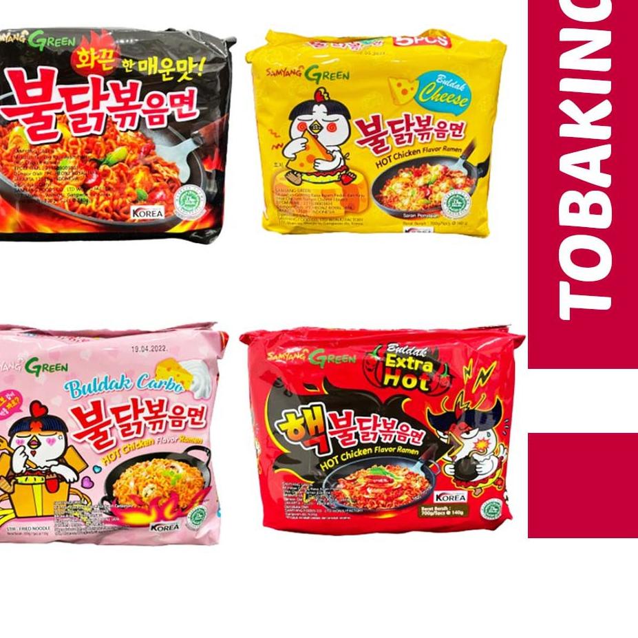 

✔️ Samyang Green Hot Chicken Ramen Buldak Cheese Carbonara Extreme 140g (Mie Instan Korea Halal)