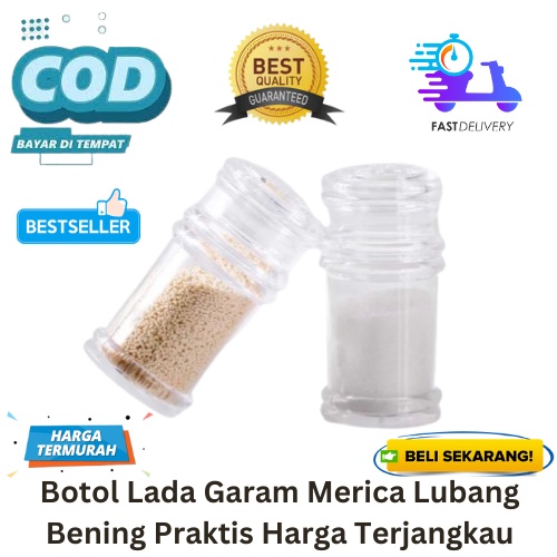 [BISA COD] PROMO Botol Lada Garam Merica Lubang Bening Praktis Harga Terjangkau Tempat Bumbu Tempat Lada Botol Garam Tempat Garam Tempat Tusuk Gigi Wadah Bumbu Berkualitas