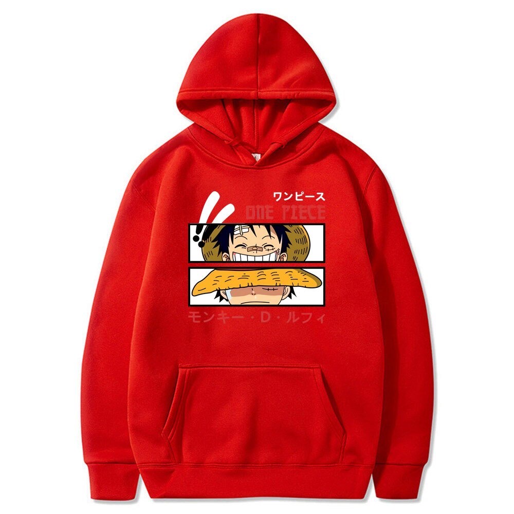 One Piece smile and angry  Jumper Hoodie II  Sweater Hoodie Trendy II Sweter Oblong Topi Sz M - XL ( Pria &amp; Wanita / Anak &amp; Dewasa )