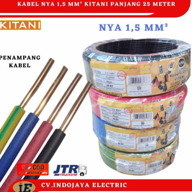 Kabel Listrik Engkel/Tunggal NYA 1,5mm Kabel Kitani Kabel Panjang 25 Non COD