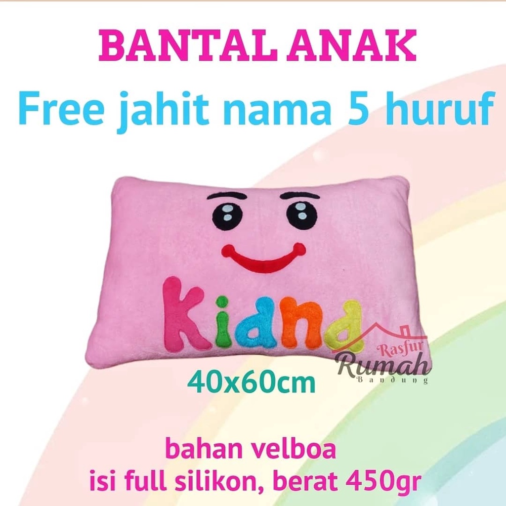 [LUCU &amp; UNIK] Bantal custom nama ukuran 40x60cm bahan velboa free tambah nama 5 huruf