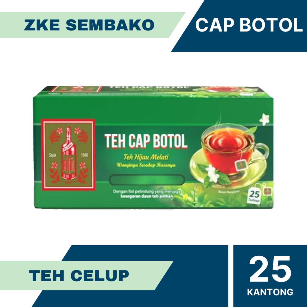 

Teh Cap Botol Aroma Melati Teh Hijau Celup Isi 25