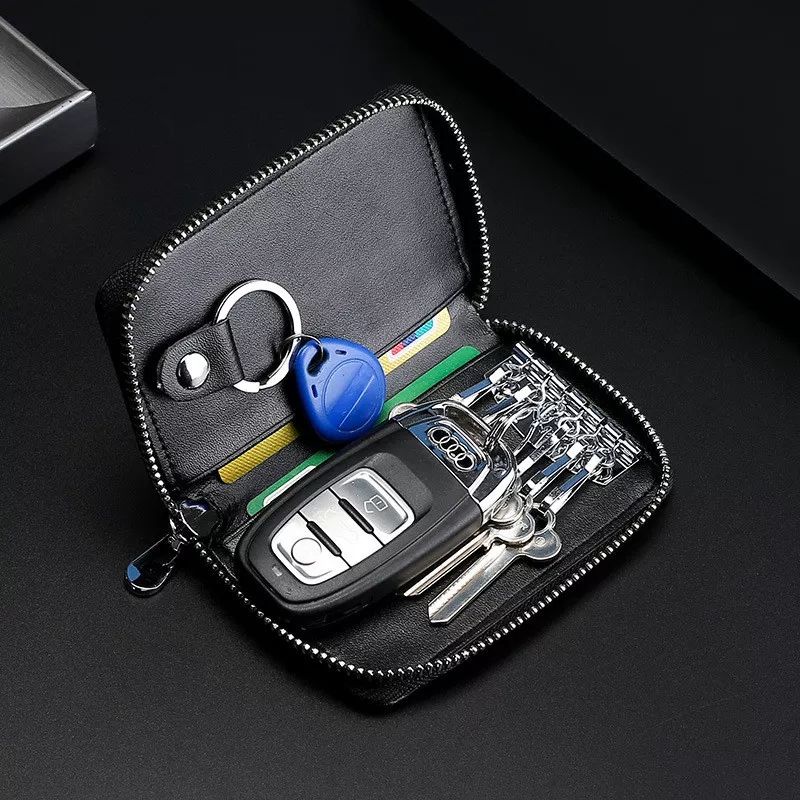 DOMPET STNK GANTUNGAN KUNCI MOBIL MOTOR KULIT ASLI PREMIUM LEATHER KEYCHAIN