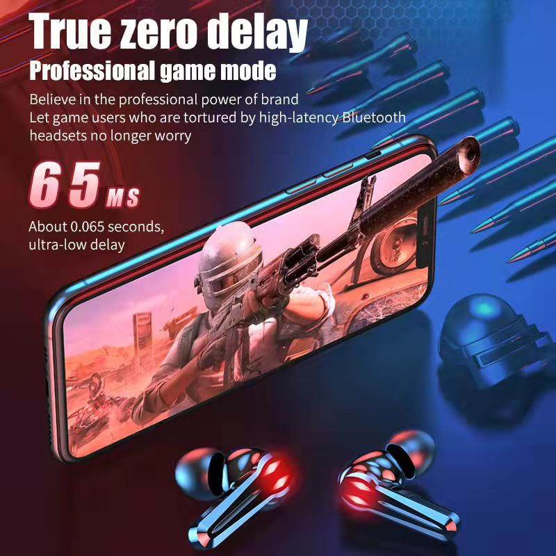 M28 Gaming Bluetooth Headset TWS Wireless Earphones Sports Stereo Sound No Delay LED Digital Display Smart Touch Noise Reduction