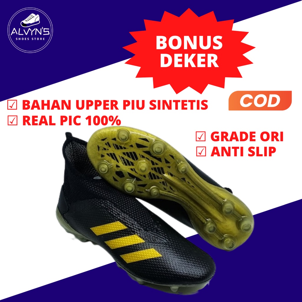 Sepatu Bola Adidas Predator Hitam Gold - AZH